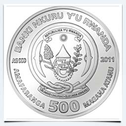 монета с изображением мейн куна руанда аверс